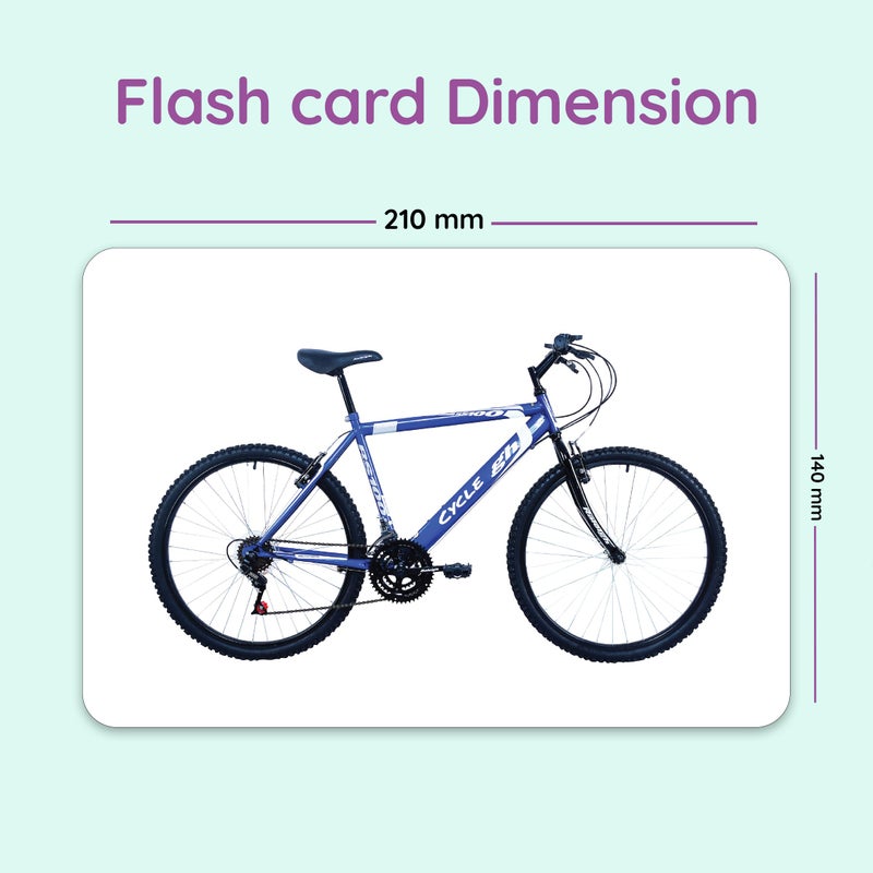 Hungry Brain Transport Flash Cards for Toddler | 24 Double-Sided Educational Cards | Real Picture | Learning Toys for Kids Ages 1-4 | Preschool Learning Gift - Image 4